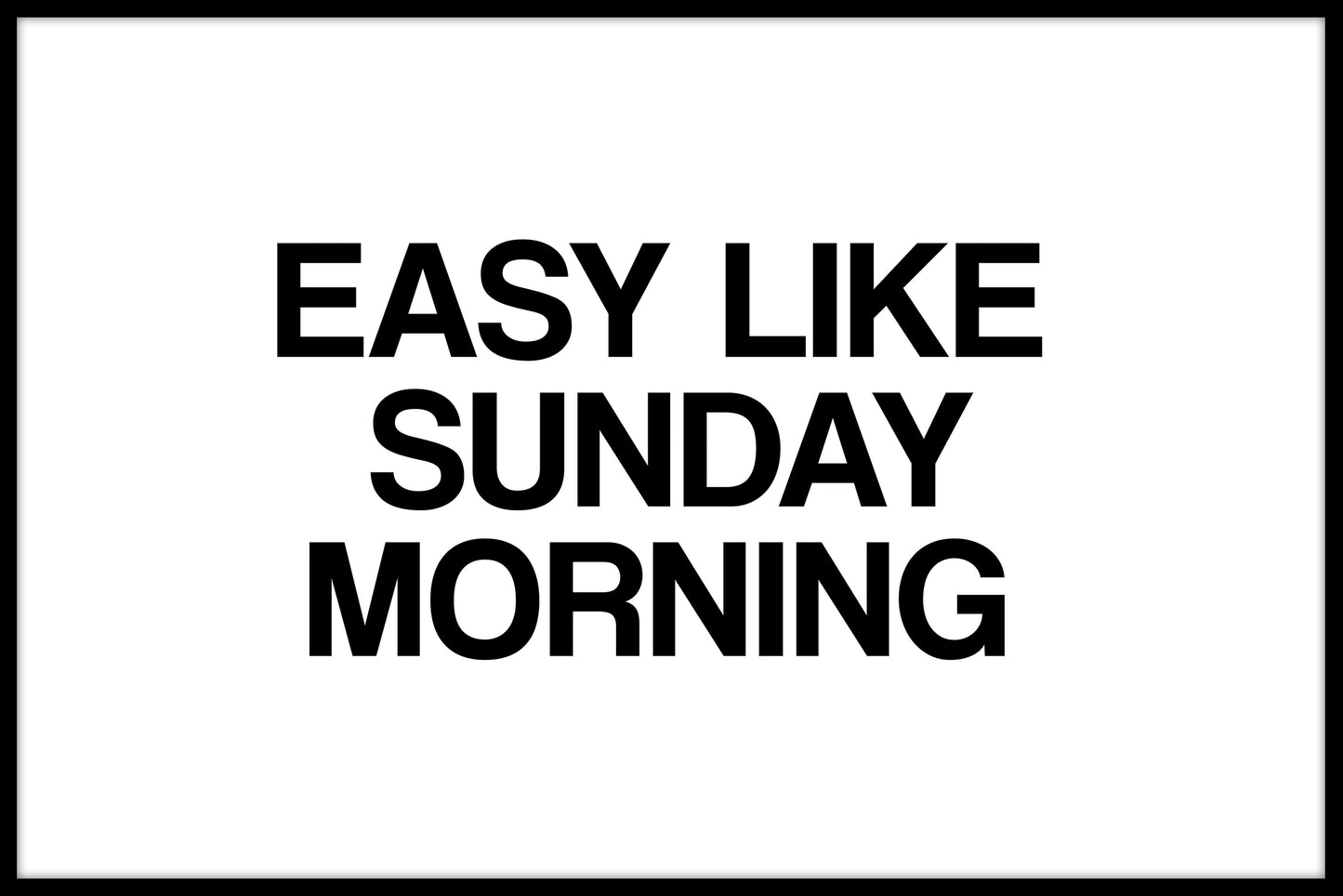 Lätt som söndag morgon poster
