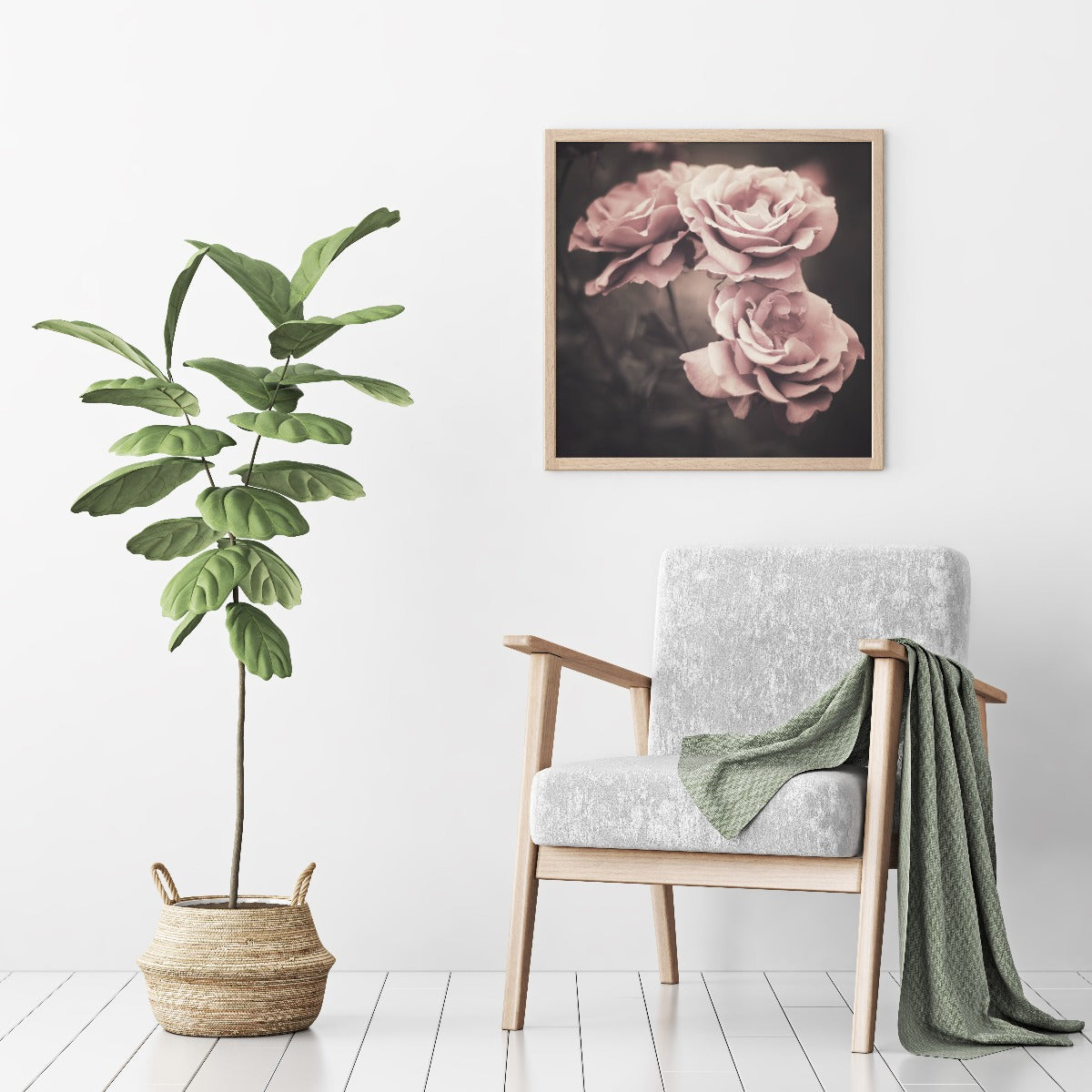 Vintage blommor poster