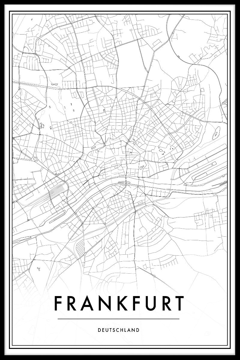 Frankfurt kartposter