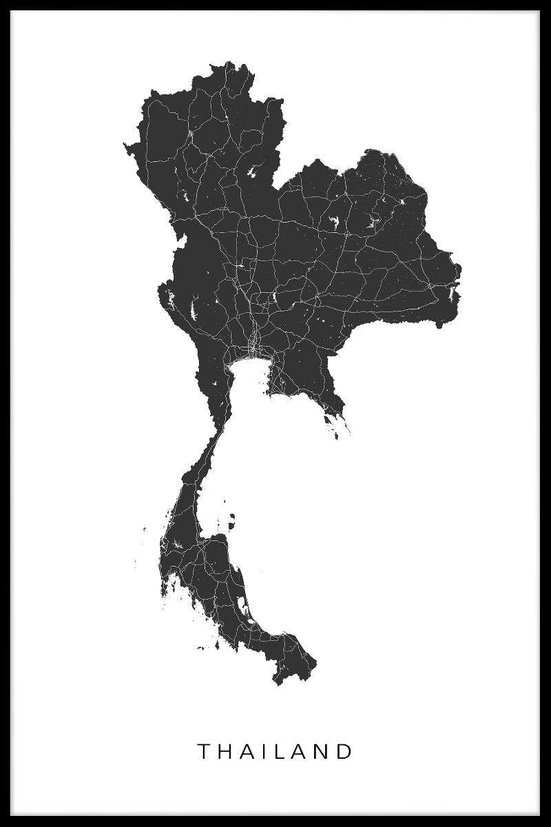 Thailand karta poster