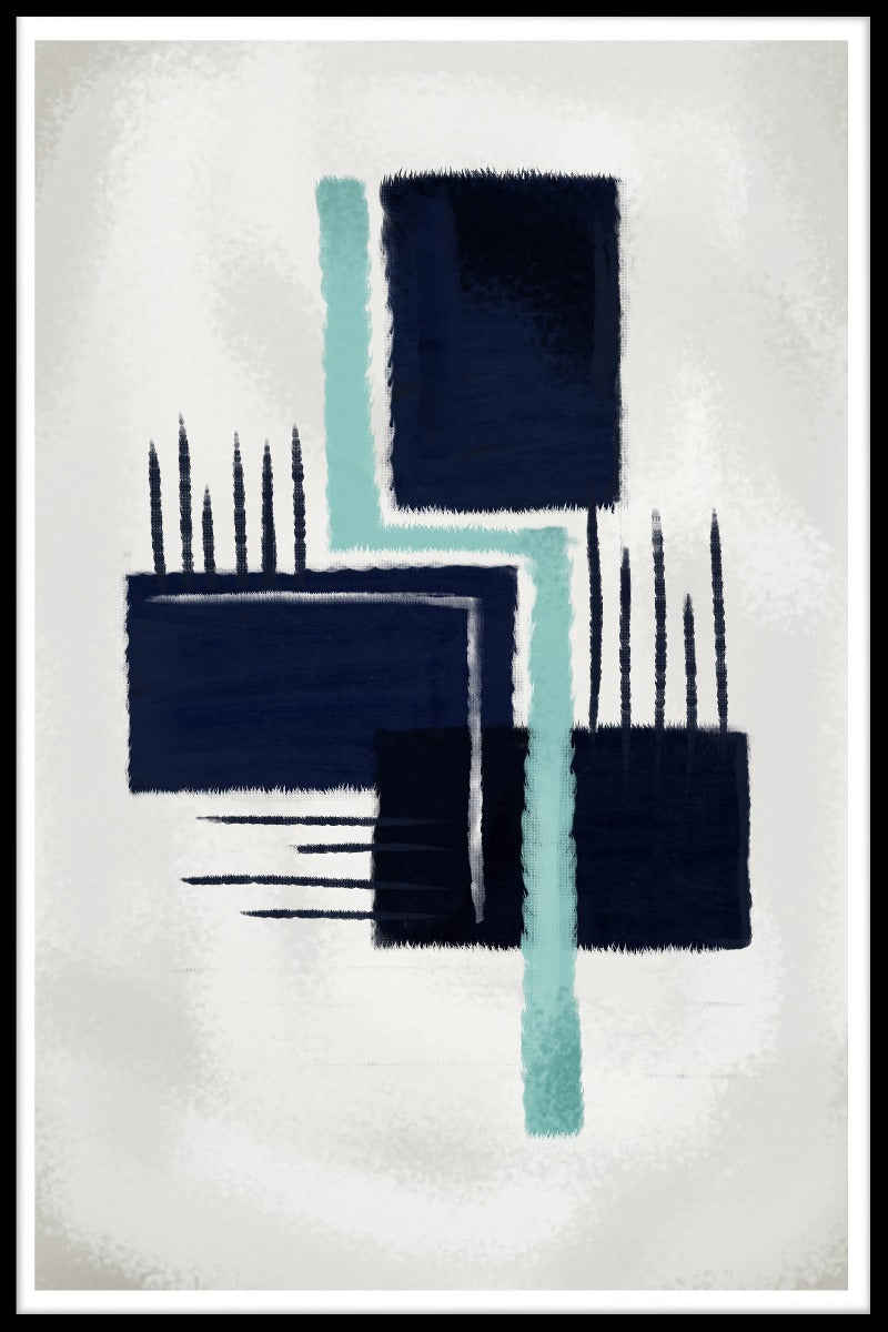 Abstrakt kuber poster