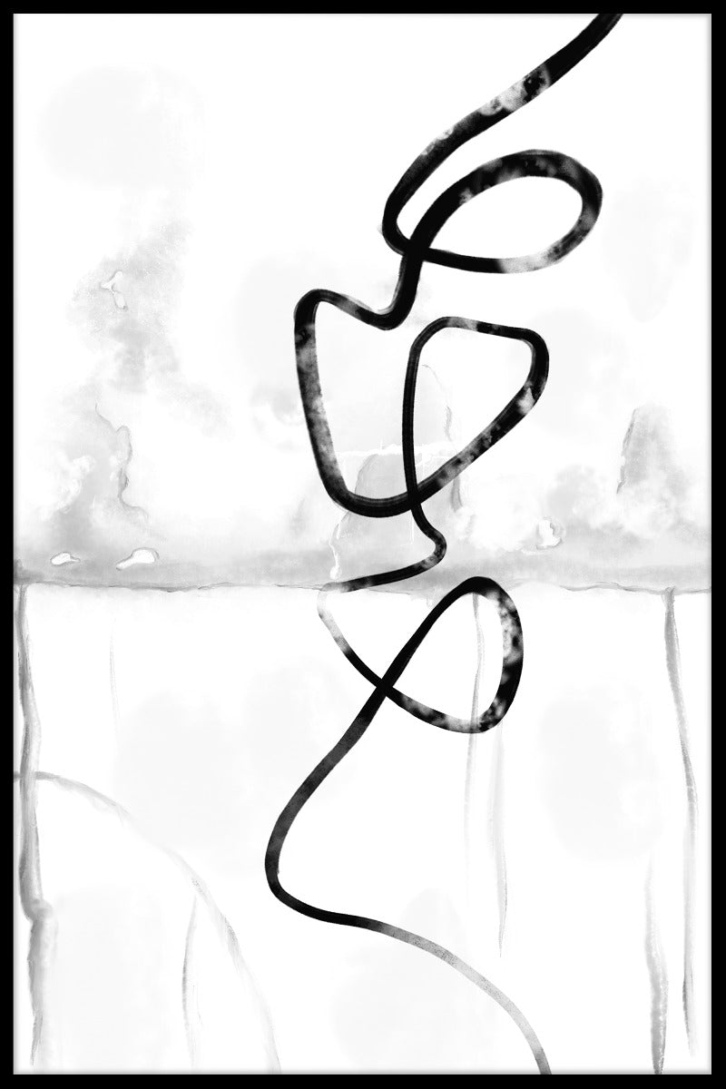 Abstrakt linjekonstposter