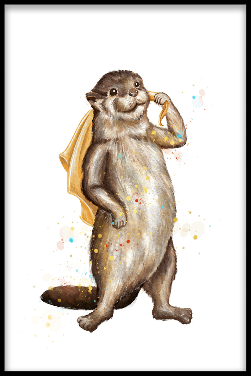 Bäver Illustration poster