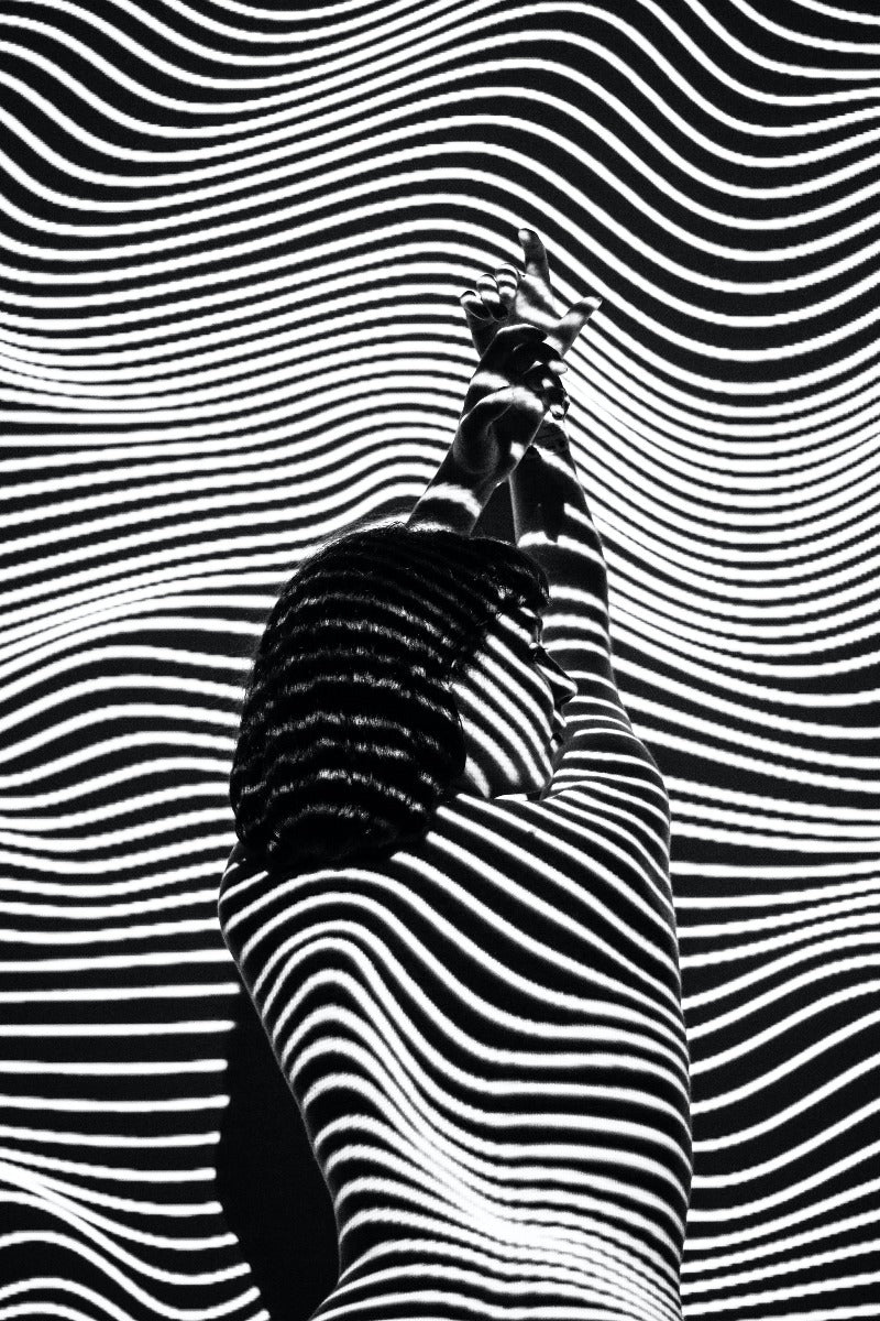 Abstrakt svartvitt N01 poster