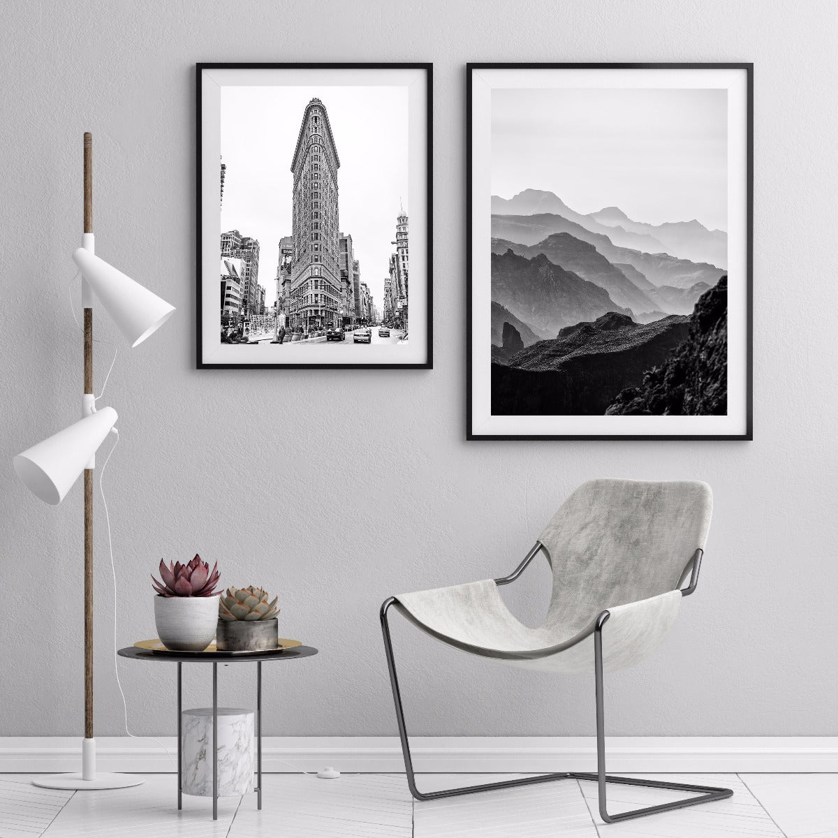 Misty Mountains svartvit poster