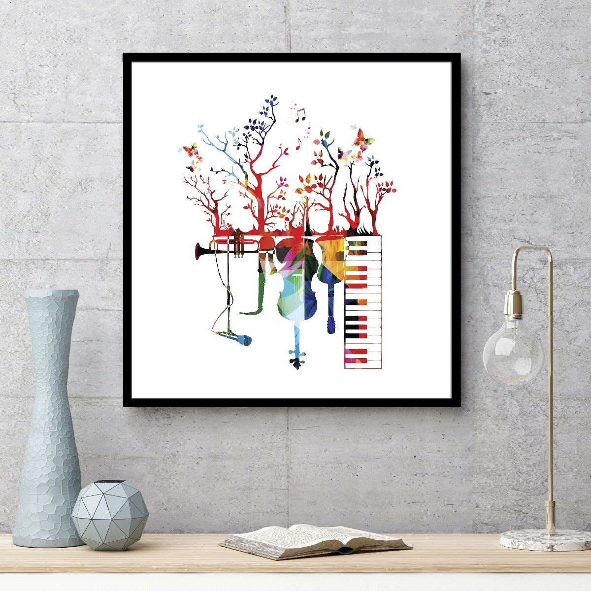 Musikinstrument illustration poster