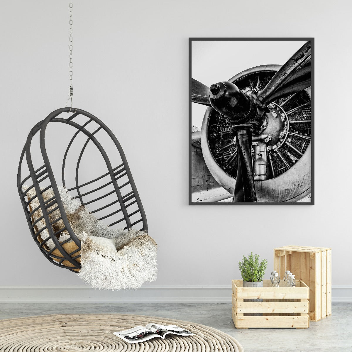 Vintage Propeller Air plan poster