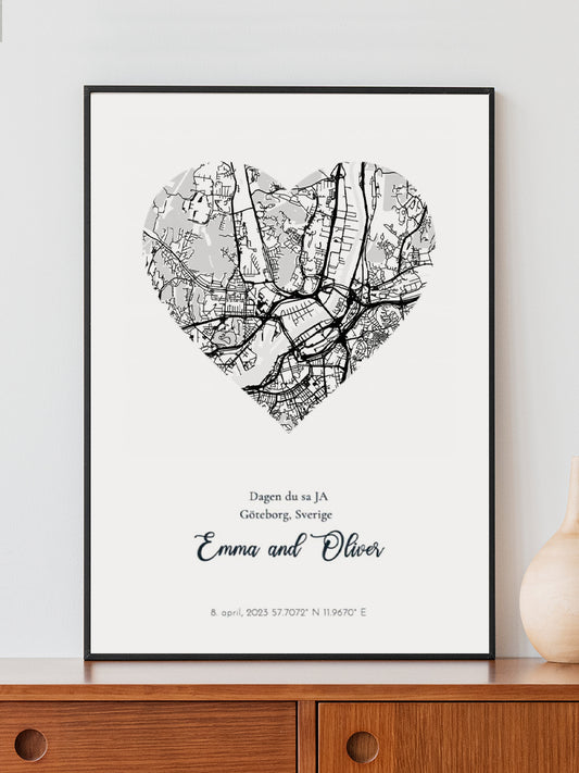 Skapa Kartposter hjärta