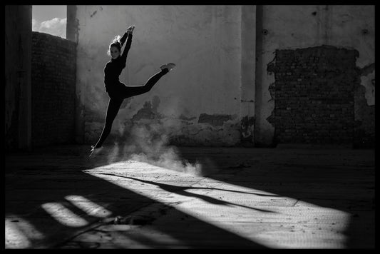 Ballerina svartvit poster