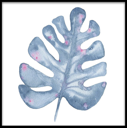 Tropisk vattenfärg blad poster