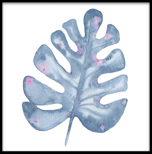 Tropisk vattenfärg blad poster