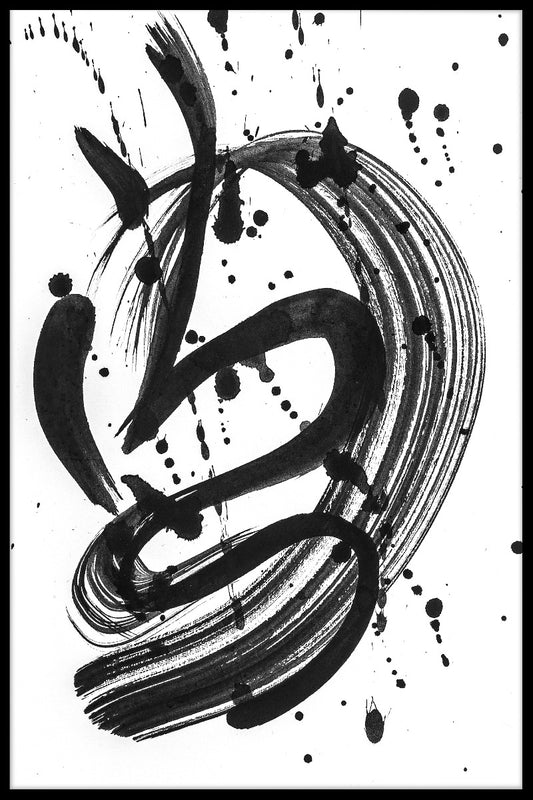 Abstrakt penseldrag poster