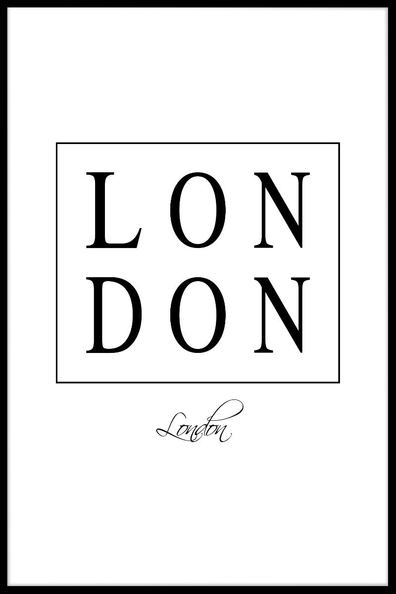 London Box Textposter