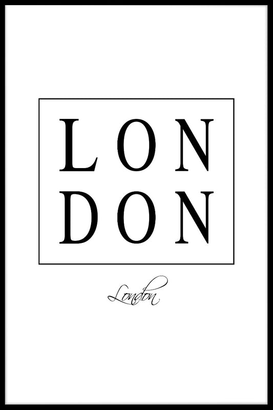 London Box Textposter