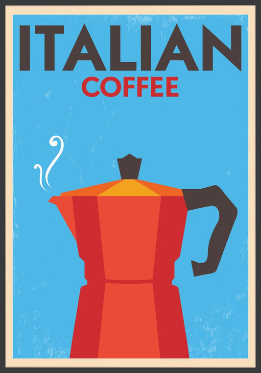 Italienskt kaffe vintage poster