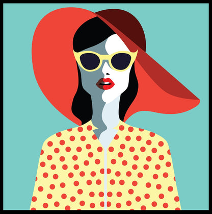 Retro Lady N02 poster