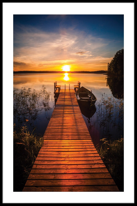 Pier Sunset Finland poster