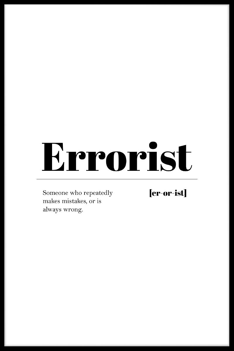 Errorist poster