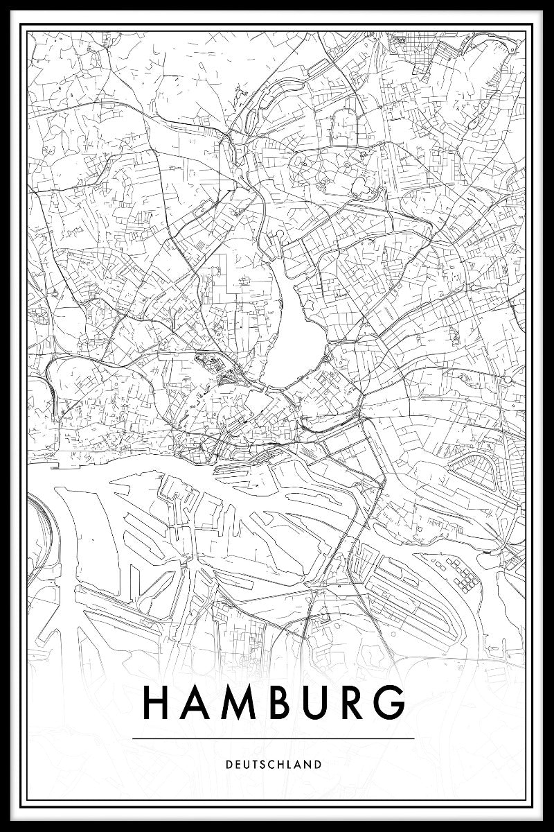 Hamburg kartposter