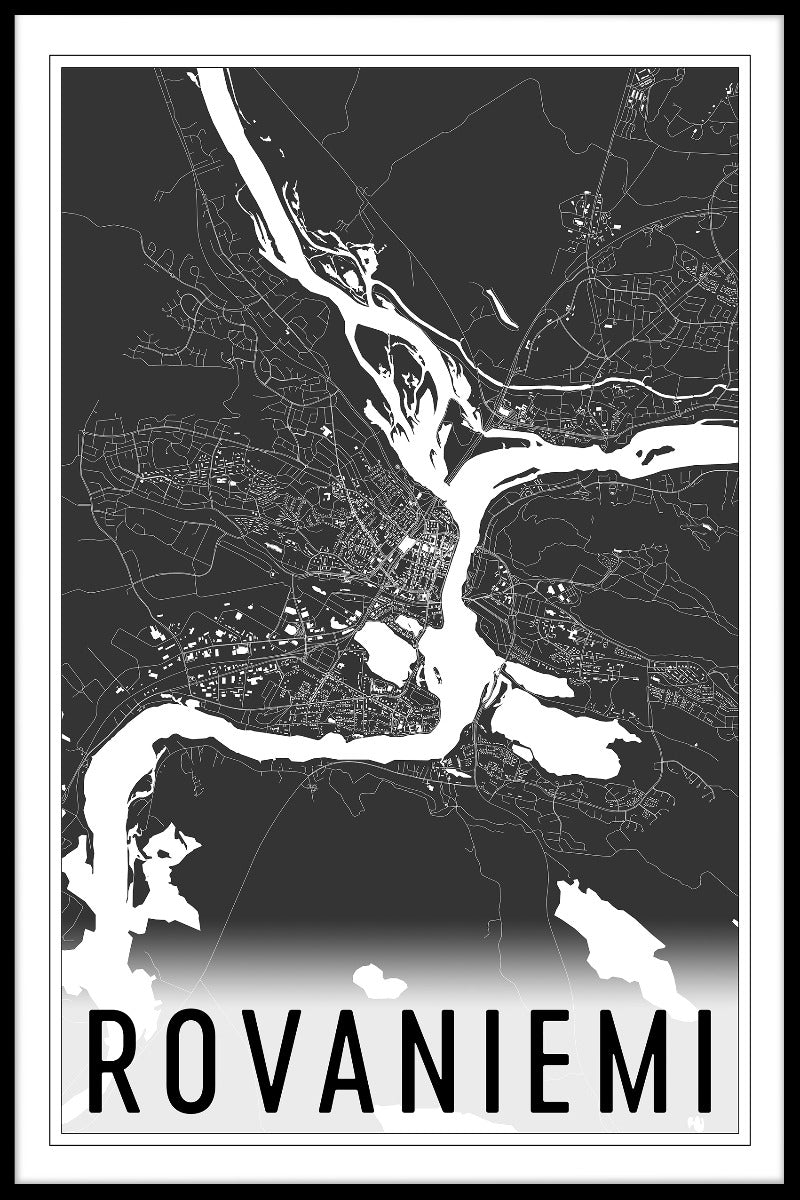 Rovaniemi Karta N02 poster