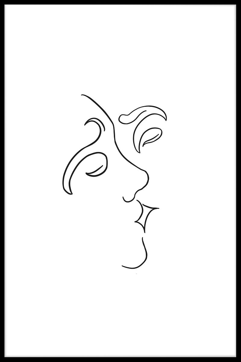 Face Line Art poster