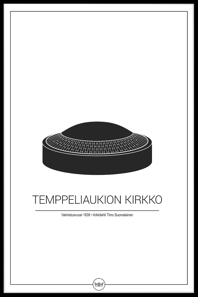 Temppeliaukio kyrka Helsingfors poster
