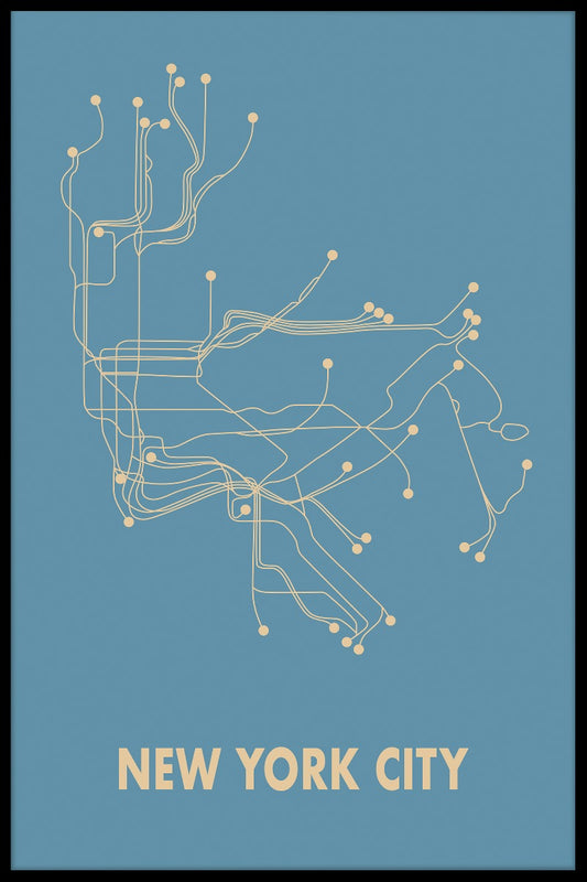 New York Metro karta poster