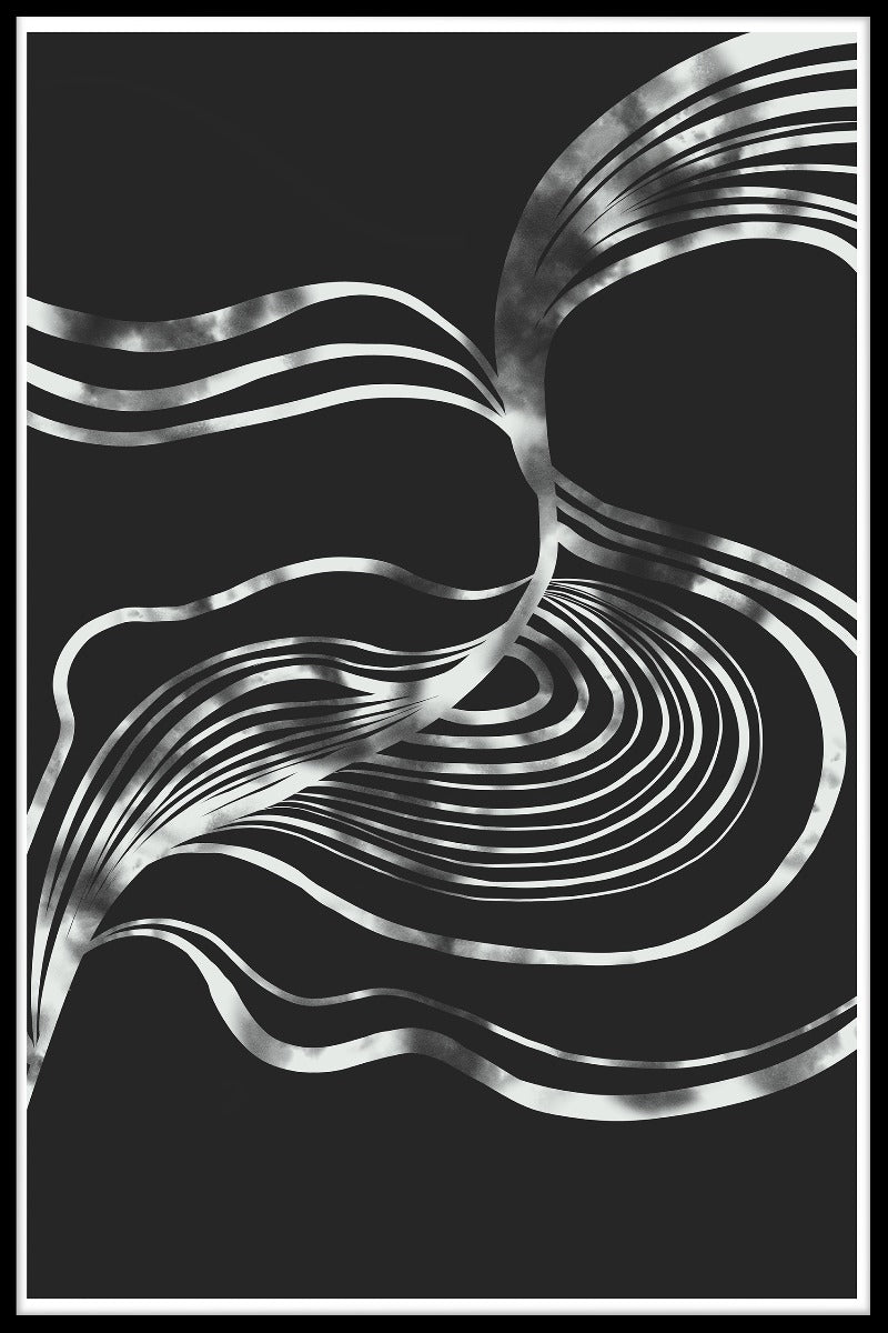 Abstrakt silver poster