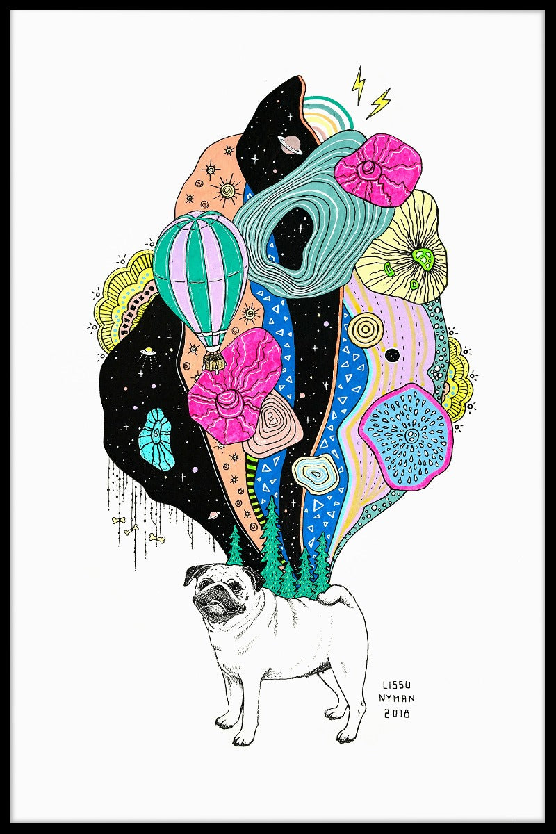 Kosmisk mops poster