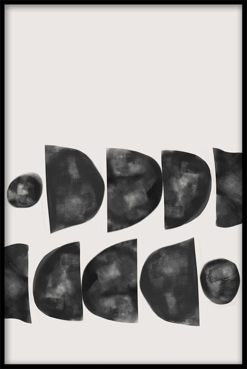 Abstrakt halvcirklar poster