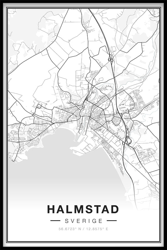 Halmstad Kartposter