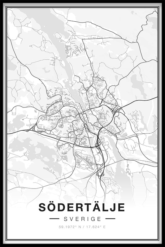 Södertälje Kartposter