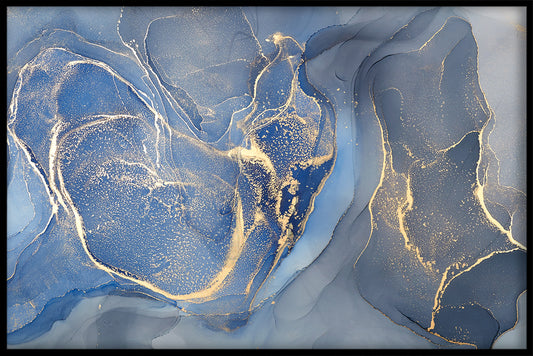 Abstrakt blå färger poster