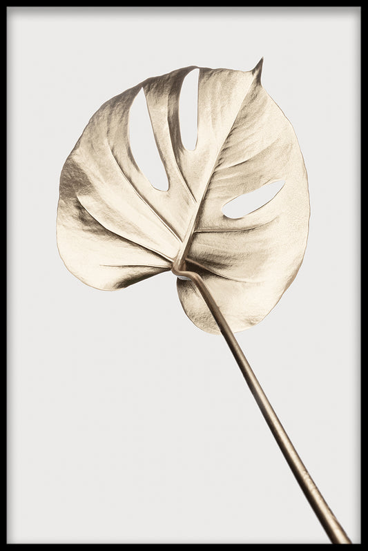 Guld Monstera affisch-pp