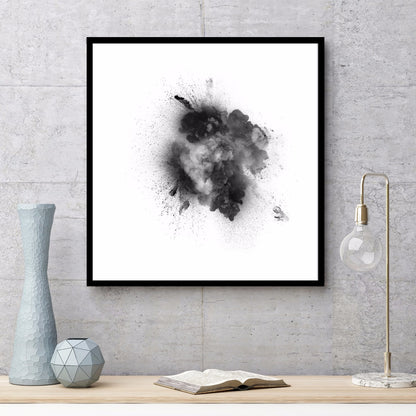 Svart Explosion Illustration poster