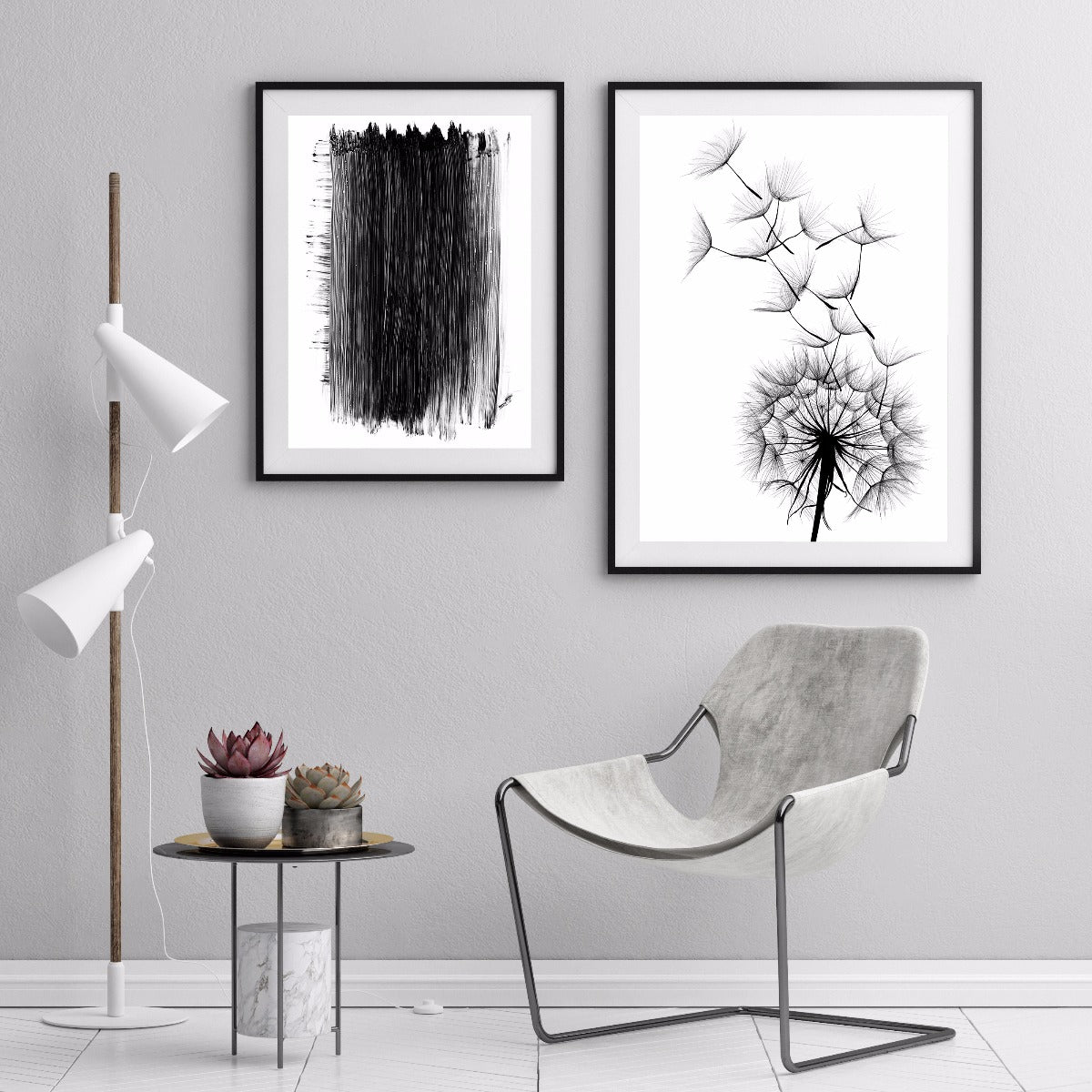 In i den svarta abstrakta posteren