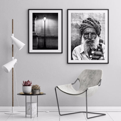 Indisk man porträtt poster