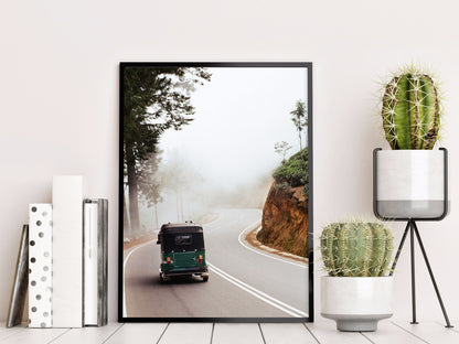 Sri Lanka Tuk Tuk på berg poster