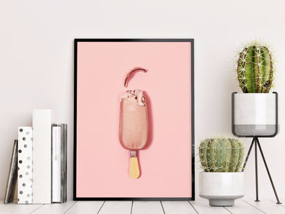 Glass på rosa poster
