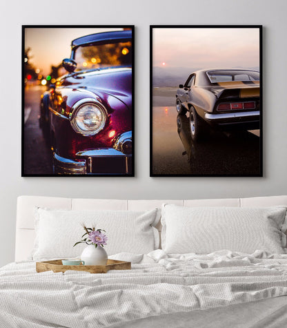 Klassisk bil vintage trafik poster