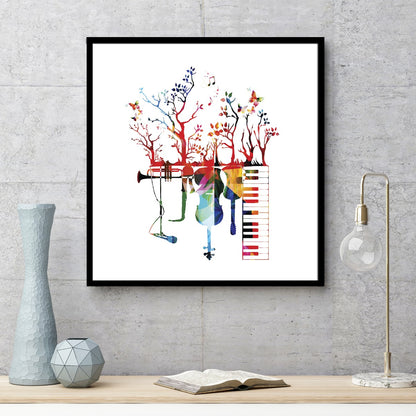 Musikinstrument illustration poster