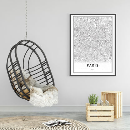 Paris Frankrike kartposter