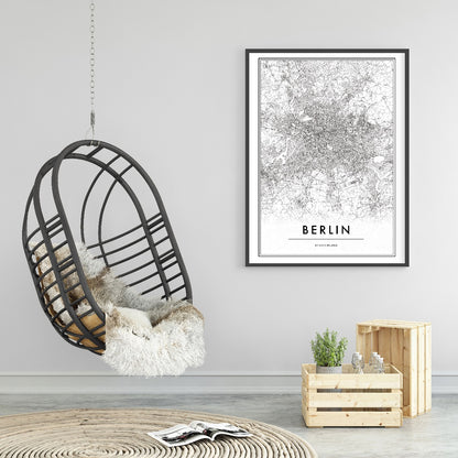Berlin Tyskland kartposter