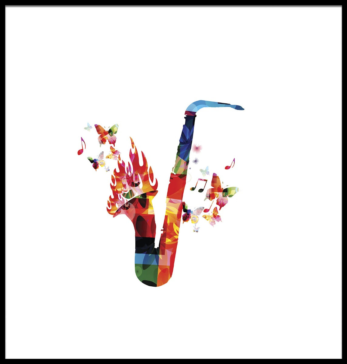 Saxofon illustration poster