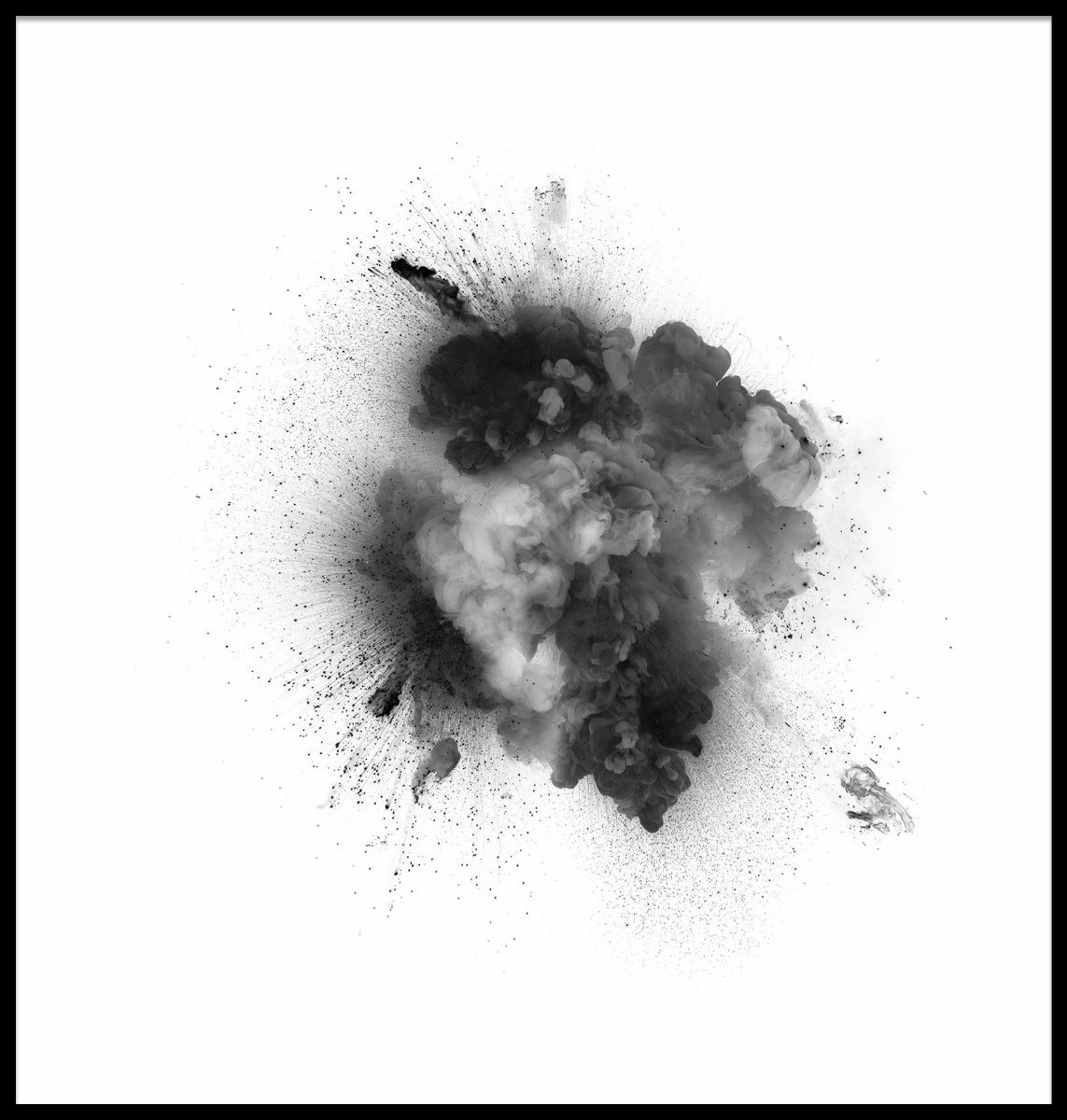 Svart Explosion Illustration poster