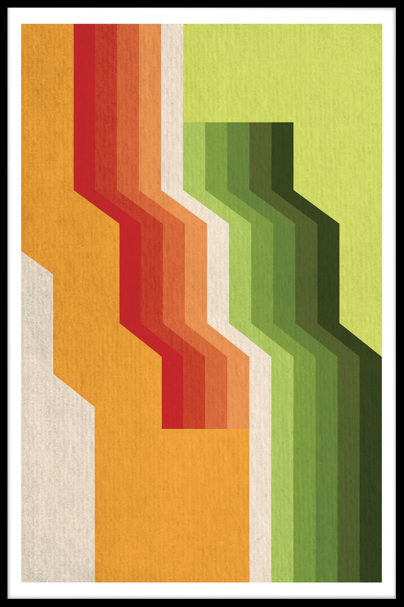 Retro linjekonstposter